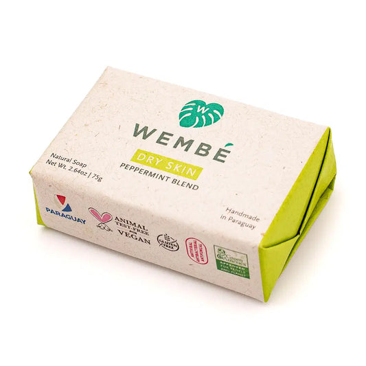 Trockene Haut Pfefferminz Seife Frontansicht